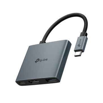   TP-Link UH3020C 3 az 1-ben USB-C hub, HDMI 4K 60 Hz, 100 W PD, USB-A 5 Gbps, szürke