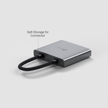   TP-Link UH3020C 3 az 1-ben USB-C hub, HDMI 4K 60 Hz, 100 W PD, USB-A 5 Gbps, szürke