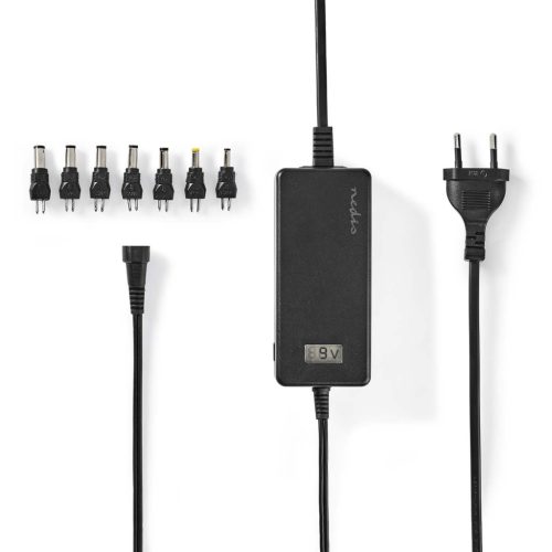 Nedis 36W univerzális tápegység 5–24V feszültséggel és 7 adapterfejjel