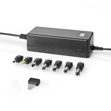 Nedis ACPA105 univerzális 36W tápegység 7 cserélhető csatlakozóval fekete színben