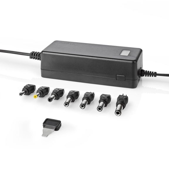 Nedis ACPA105 univerzális 36W tápegység 7 cserélhető csatlakozóval fekete színben