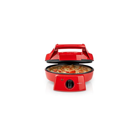 Nedis FCPM100FRD pizza sütő és grill, 30 cm átmérő, állítható hőfokszabályzó, 1800 W 