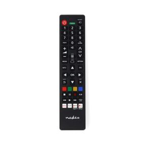   Nedis TVRC45PASHBK Panasonic/Sharp helyettesítő távirányító, előreprogramozott, Netflix/Prime/Disney+/Rakuten/YouTube gombokkal, fekete 