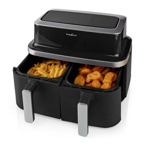 Nedis KAAF320BK 2x4.2l forrólevegős légkeverős sütő