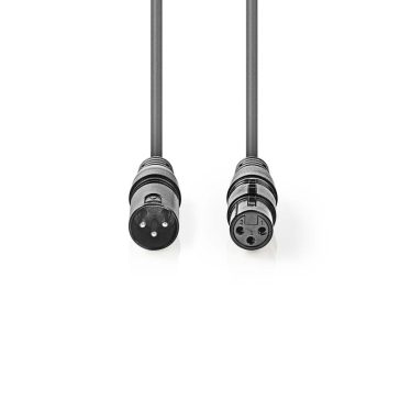 Nedis COTH15010GY30 balanszolt XLR audio kábel, 3 méter hosszú, sötétszürke
