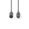 Nedis COTH15010GY30 balanszolt XLR audio kábel, 3 méter hosszú, sötétszürke