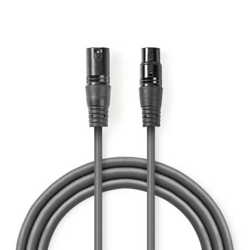Nedis COTH15010GY30 balanszolt XLR audio kábel, 3 méter hosszú, sötétszürke