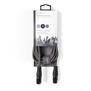 Nedis COTH15010GY30 balanszolt XLR audio kábel, 3 méter hosszú, sötétszürke