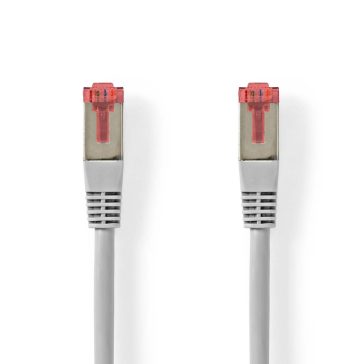 Nedis CCGL85220GY100 CAT6 hálózati kábel, 10 méteres, szürke, aranyozott RJ45 csatlakozókkal