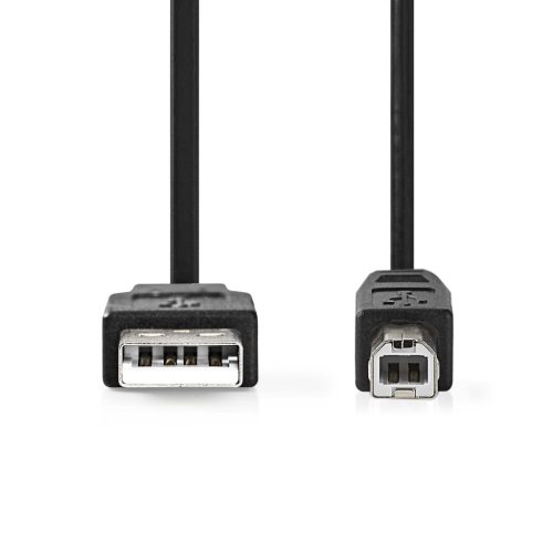 Nedis CCGL60100BK50 USB 2.0 kábel, 5 méter, USB-A apa–USB-B apa csatlakozóval, fekete