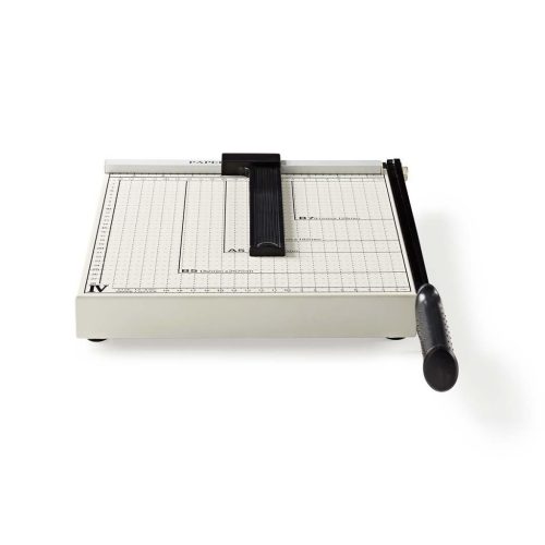 Nedis PACU110A4 papírvágó gép, A4-es méret, fém kés, fekete-fehér