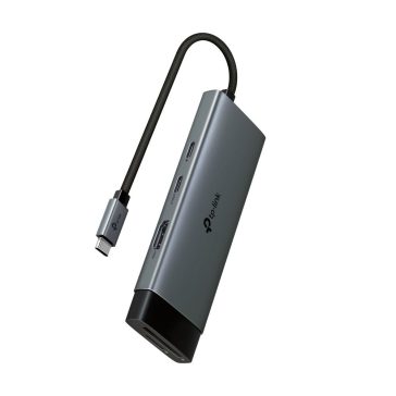   TP-Link USB-C hub, 7 az 1-ben, HDMI 4K 60 Hz, 100 W PD, SD/microSD kártyaolvasó - UH7020C