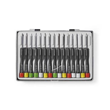 Nedis SDAS110VA 15 darabos precíziós csavarhúzó készlet PH, lapos, Torx és hatszög fejekkel.