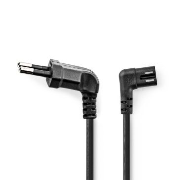   Nedis CEGL11055BK20 tápkábel, 8-as IEC C7, 2m, lapos, fekete