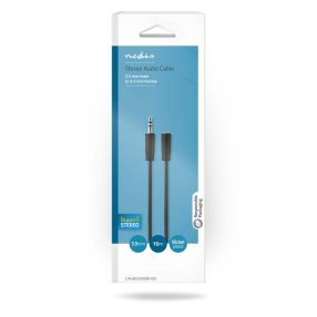   Nedis CAGB22050BK100 sztereó audio hosszabbító kábel, 3.5 mm apa - 3.5 mm anya, 10 m, fekete