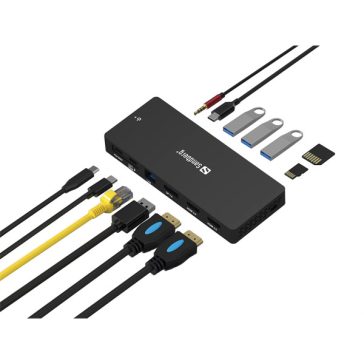 SANDBERG USB-C Dokkoló 13in1 DockingStation Pro
