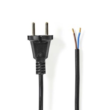 Nedis CEGL11940BK100 10 méteres fekete PVC porszívó tápkábel CEE 7/17 csatlakozóval.