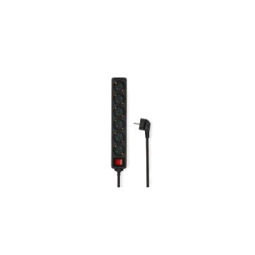   Nedis ESOC630F2BK 6 aljzatos kapcsolós (6-os) elosztó, 3 m, 3680 W, 16 A