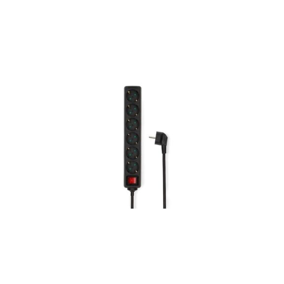 Nedis ESOC630F2BK 6 aljzatos kapcsolós (6-os) elosztó, 3 m, 3680 W, 16 A