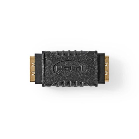 Nedis HDMI adapter, HDMI anya - HDMI anya, 4K 30Hz, aranyozott csatlakozó, fekete