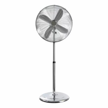NORDIC HOME FT-562 álló ventilátor, 450 mm, 60W, 3 fokozat, állítható magasság, krómozott fém