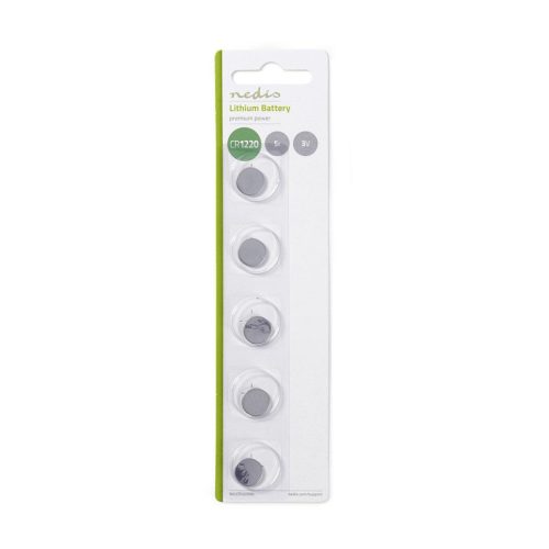 Nedis CR1220 gombelem (3V) – 5 db-os lítium elemcsomag