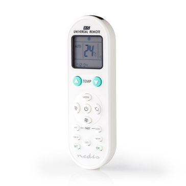 Nedis ACRC1WT univerzális fehér légkondicionáló távirányító LCD kijelzővel és időzítő funkcióval