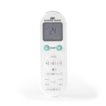 Nedis ACRC1WT univerzális fehér légkondicionáló távirányító LCD kijelzővel és időzítő funkcióval