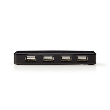 Nedis UHUBU2730BK 7 portos USB 2.0 hub külső tápellátással, fekete kivitelben