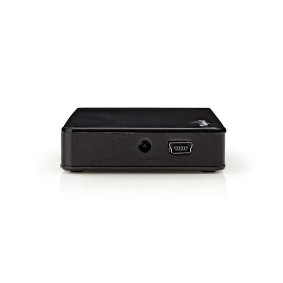 Nedis UHUBU2730BK 7 portos USB 2.0 hub külső tápellátással, fekete kivitelben