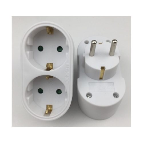 BLACKBIRD Hálózati Dugalj elosztó 250V, Max:3500W 2x16A/250V GZB02 gyerekvédelem, Fehér