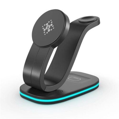 BLACKBIRD Vezeték nélküli töltő 3in1 mágneses B-28, Fekete