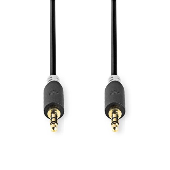 Nedis CABW22000AT50 sztereo audió kábel 3,5mm sztereo jack dugó - dugó,  aranyozott,  5 m
