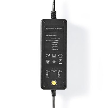 Nedis 60W univerzális tápegység 6–16V feszültséggel és 8 adaptercsatlakozóval