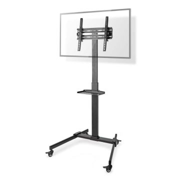   Nedis TV Padlóállvány 32–55" – Dönthető, Görgős, Állítható magasságú, 35 kg-ig - TVSM5100BK