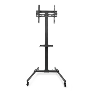  Nedis TV Padlóállvány 32–55" – Dönthető, Görgős, Állítható magasságú, 35 kg-ig - TVSM5100BK