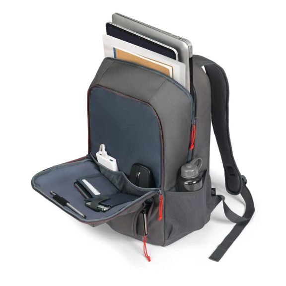 Dicota Backpack SPIN II laptop hátizsák, 16" laptop rekesz, újrahasznosított anyag, szürke
