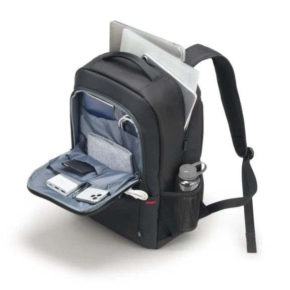 Dicota Eco Backpack Plus BASE laptop hátizsák, 16" laptop rekesz, újrahasznosított anyagból, fekete