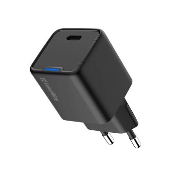   ColorWay GaN Mini 25W USB-C hálózati töltő, PD 3.0, PPS, kompakt, fekete - CW-CHS052PD-BK