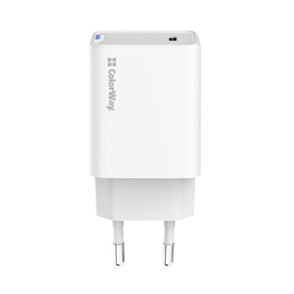 ColorWay CW-CHS057PD-WT hálózati GaN gyorstöltő 45 W, USB-C, PPS, fehér