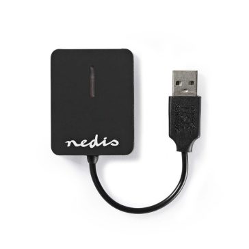 Nedis CRDRU2300BK All-in-One USB 2.0 kártyaolvasó fekete színben, kompakt kivitelben