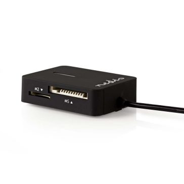 Nedis CRDRU2300BK All-in-One USB 2.0 kártyaolvasó fekete színben, kompakt kivitelben