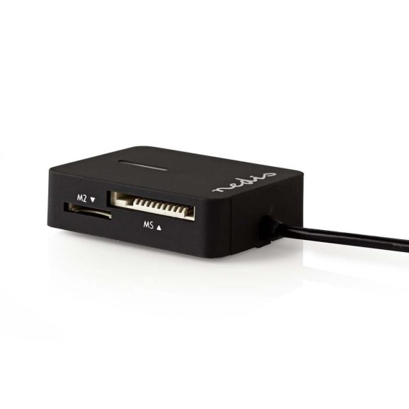 Nedis CRDRU2300BK All-in-One USB 2.0 kártyaolvasó fekete színben, kompakt kivitelben