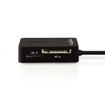 Nedis CRDRU2300BK All-in-One USB 2.0 kártyaolvasó fekete színben, kompakt kivitelben