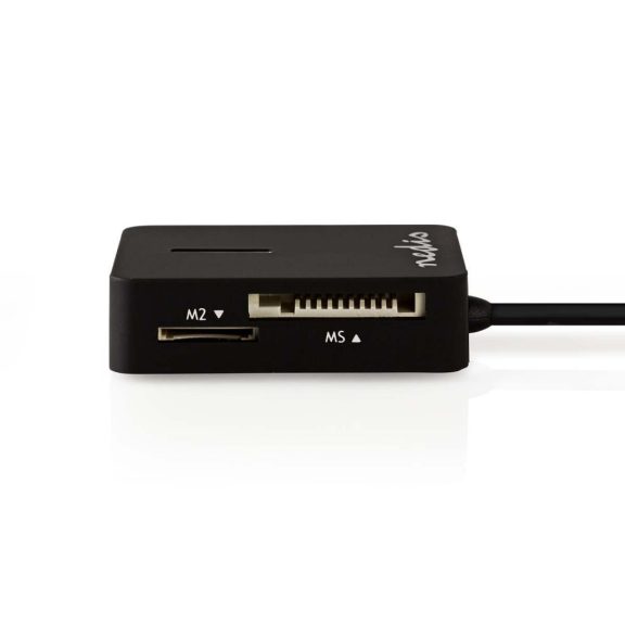 Nedis CRDRU2300BK All-in-One USB 2.0 kártyaolvasó fekete színben, kompakt kivitelben
