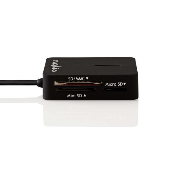 Nedis CRDRU2300BK All-in-One USB 2.0 kártyaolvasó fekete színben, kompakt kivitelben
