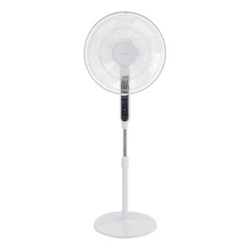   NORDIC HOME FT-529 álló ventilátor, 400 mm, 12 fokozat, távirányító, időzítő, fehér