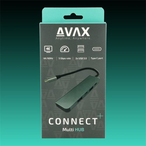 AVAX USB HUB USB-C 5in1 2xUSB3.0, USB-C, HDMI, 100W