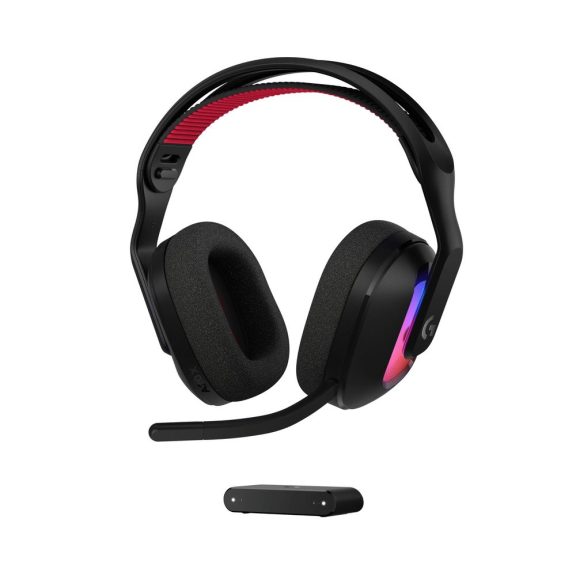 Logitech Astro A20 X vezeték nélküli gamer headset, PLAYSYNC AUDIO, LIGHTSYNC RGB, Fekete