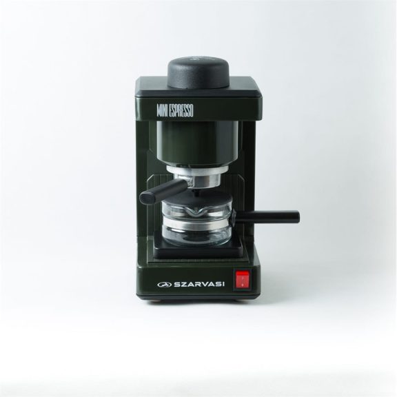 Szarvasi SZV-612/3 Mini Espresso presszókávéfőző, 800 W, 3,04 bar, olajzöld